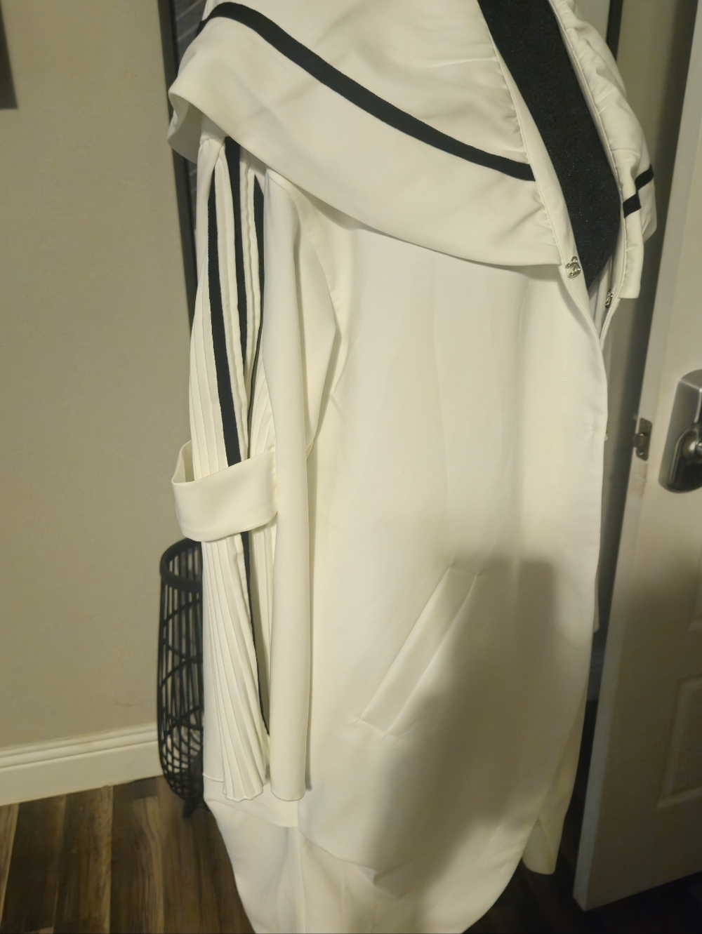 STYLEWE White Jacket with Black Trim with PANTS